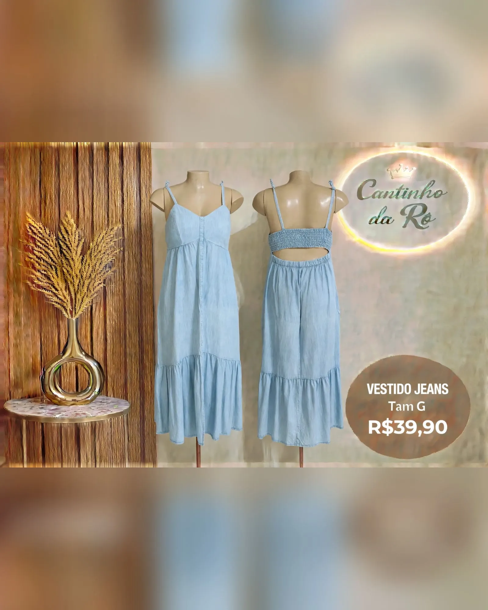 Vestido jeans claro, foto 1 de 1