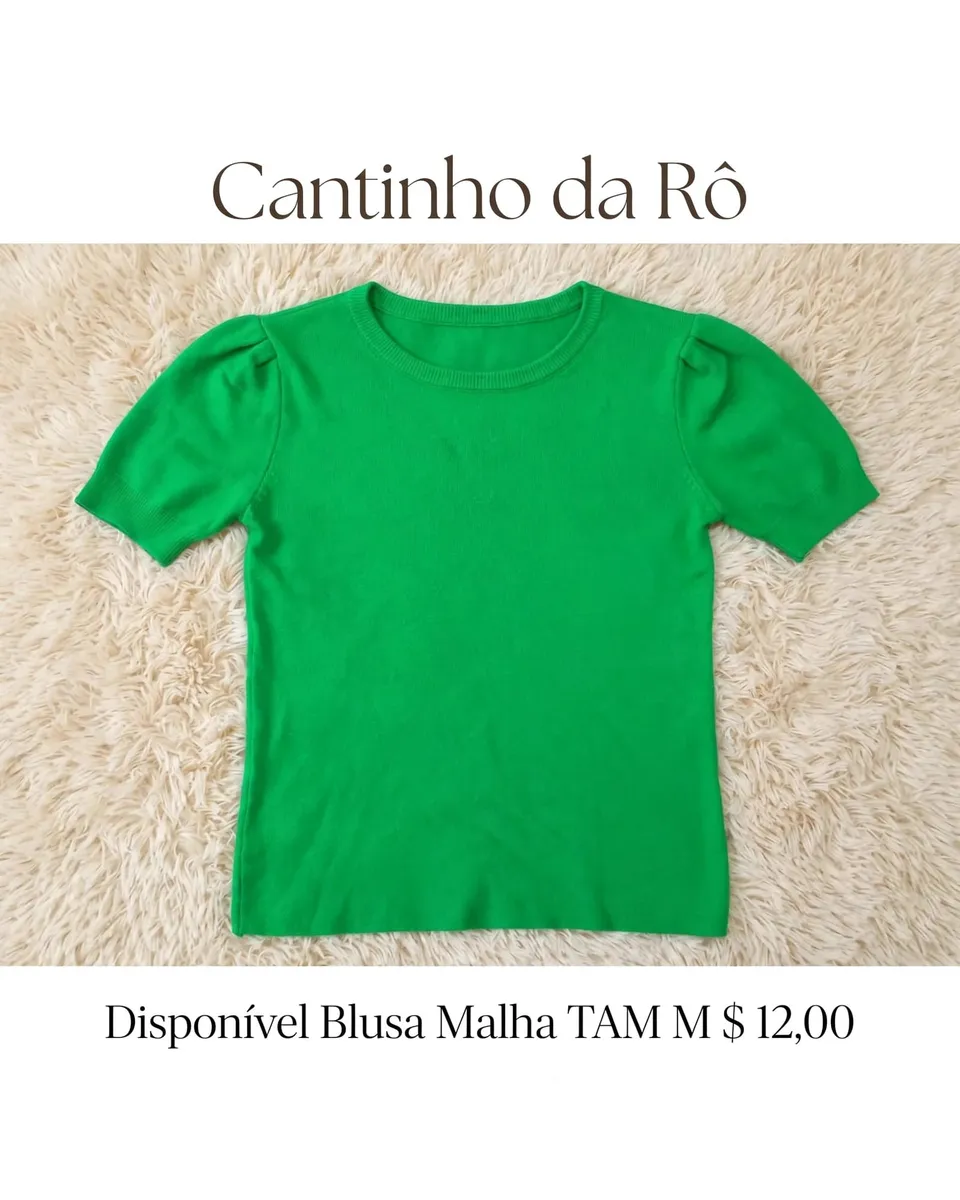 Blusa de malha verde, foto 1 de 1
