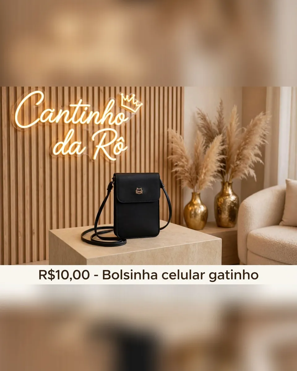 Bolsinha de celular gatinho