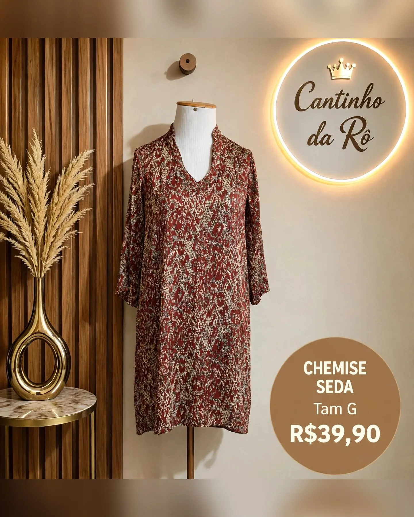 Chemise de seda estampada, foto 1 de 1