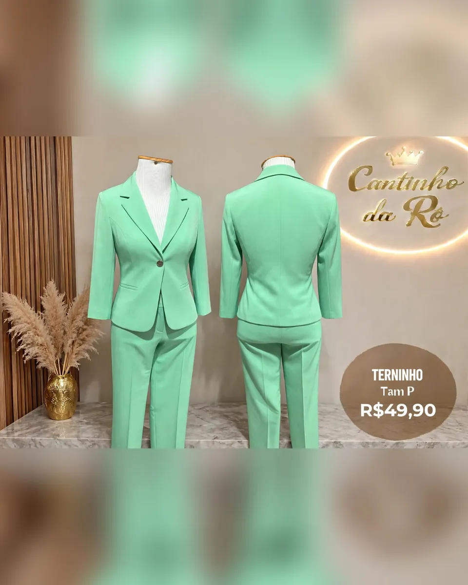 Terninho verde-menta, tamanho P