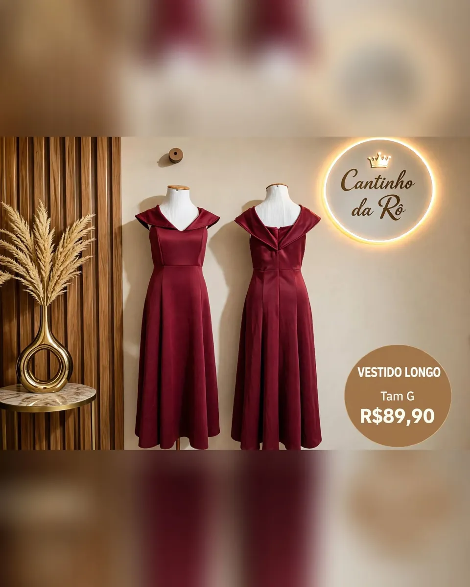 Vestido longo vinho, foto 1 de 1