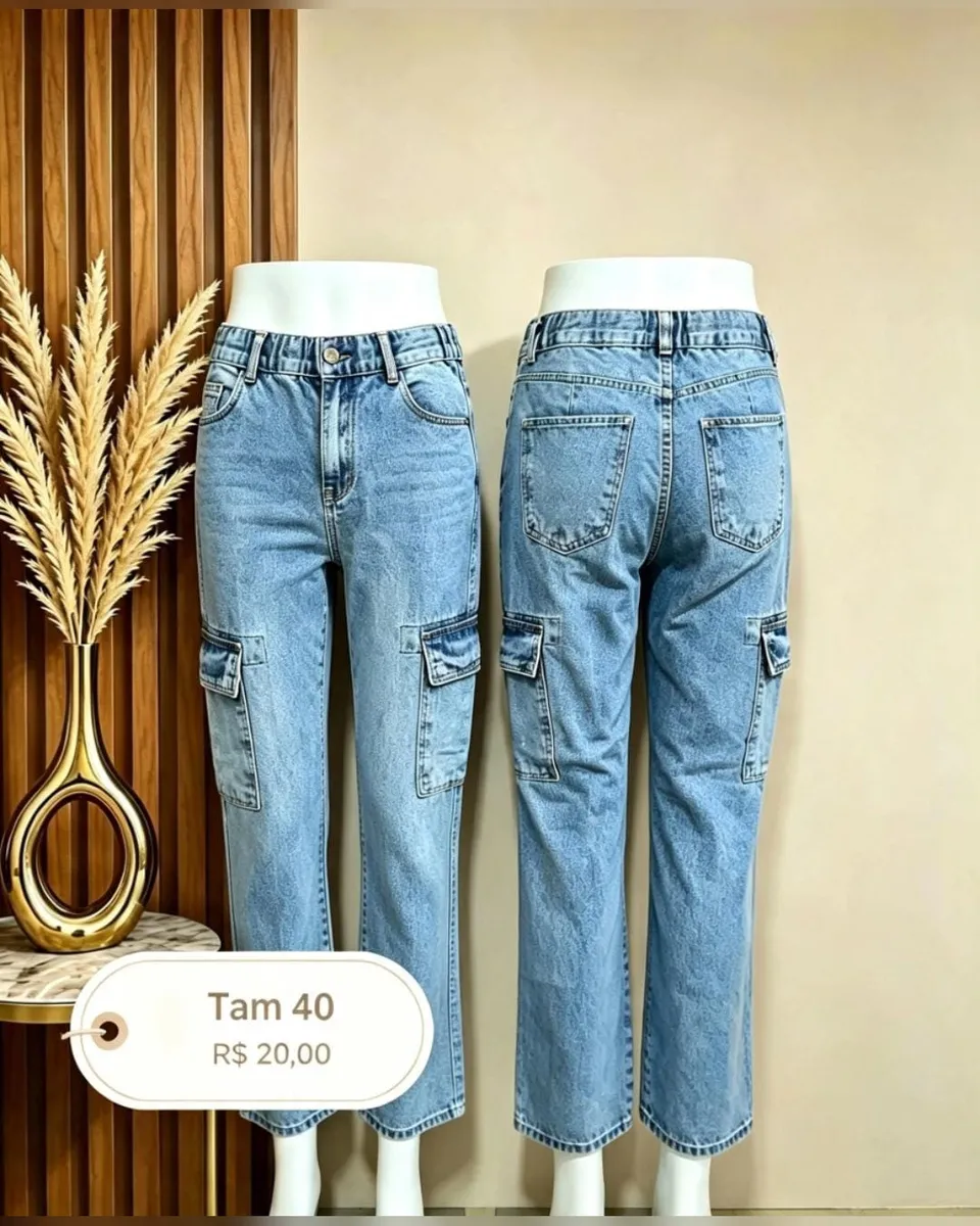 Calça jeans cargo, foto 1 de 1