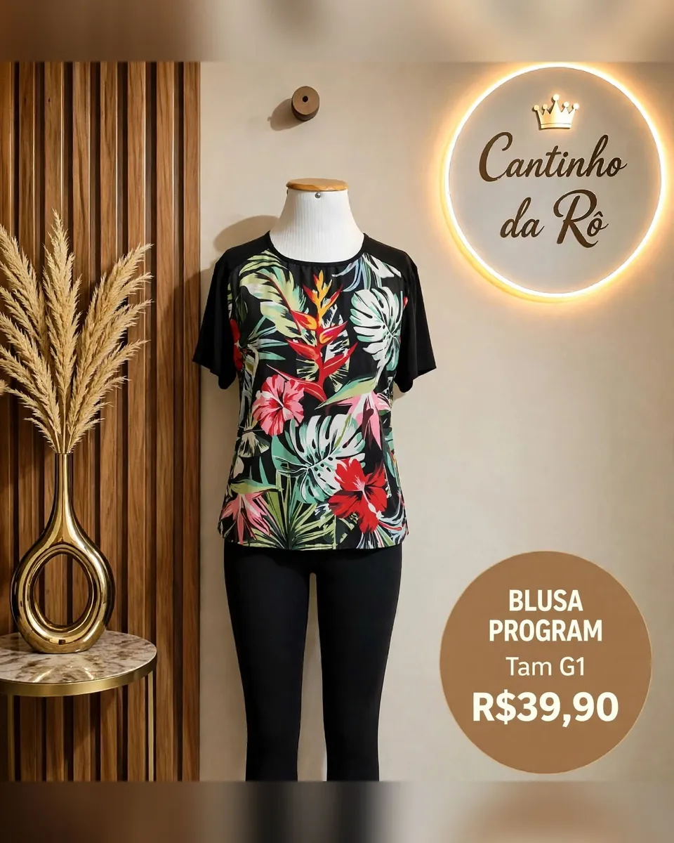 Blusa Program estampa tropical, foto 1 de 1