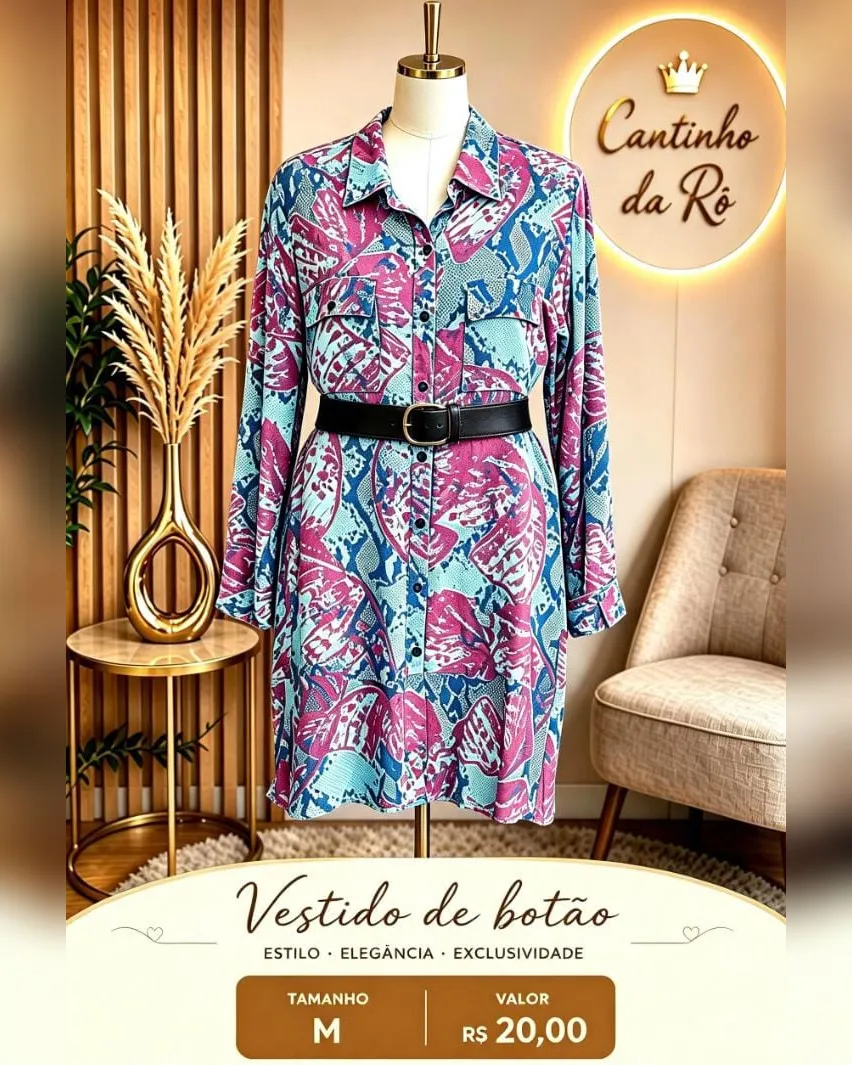 Vestido de botão, foto 1 de 1